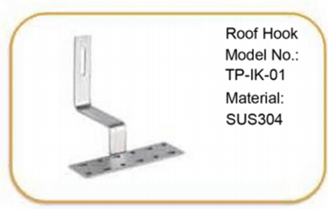 Кровельный крюк Finvalsolar TP-HK-01 с крепежом
