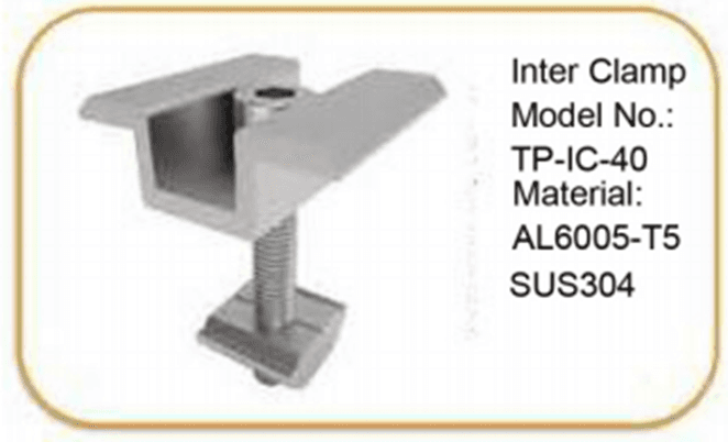 Межпанельный прижим Finvalsolar TP-IC-40