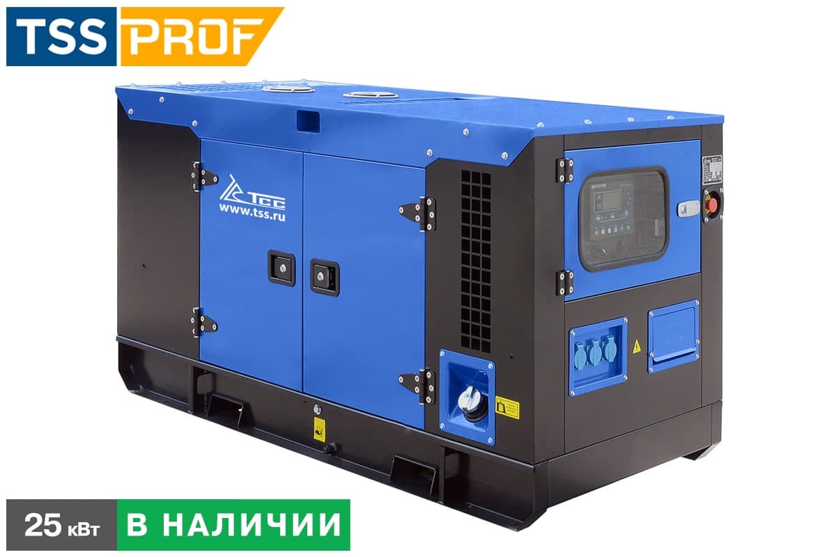 Дизельный генератор ТСС АД-25С-Т400-2РКМ5 в шумозащитном кожухе, фотография 2