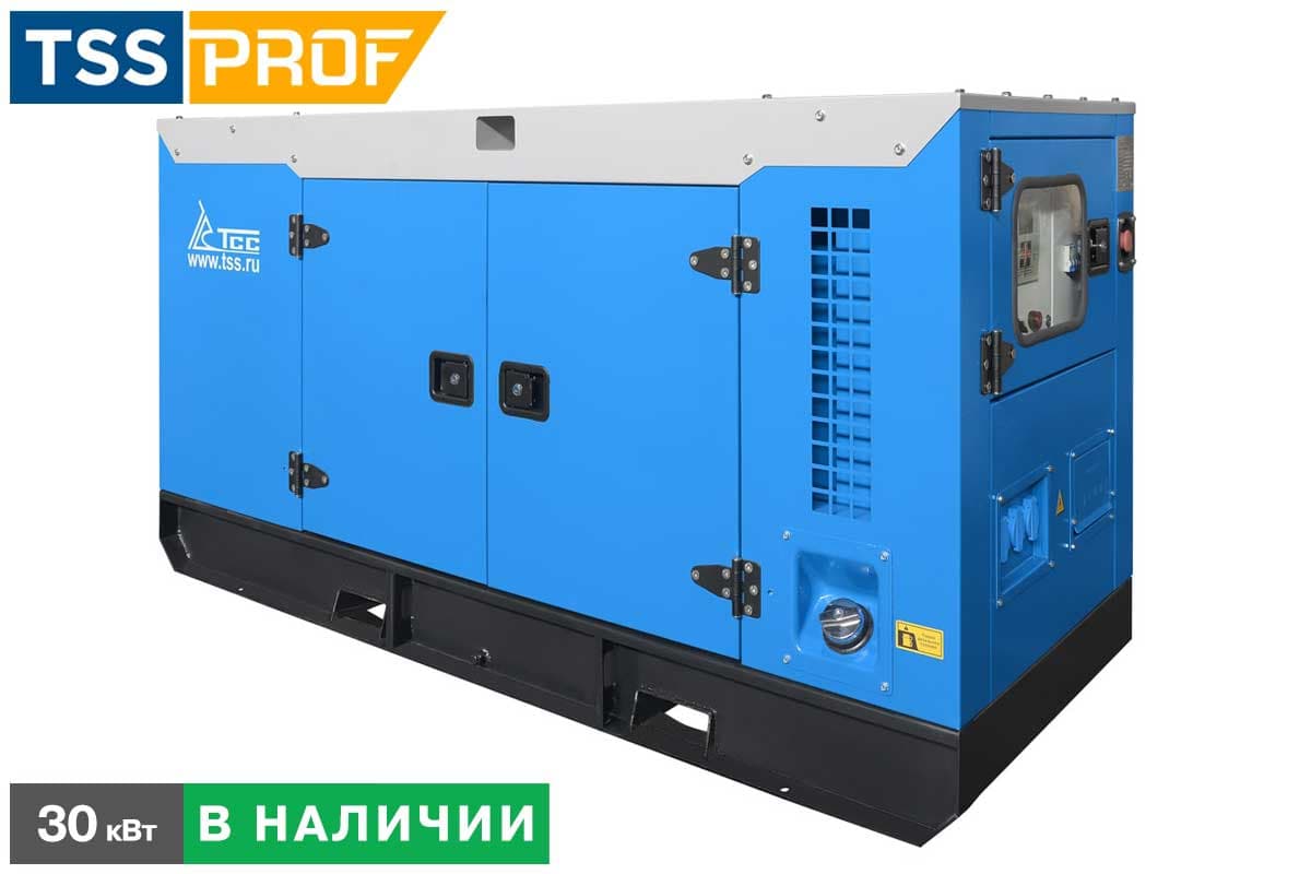 Дизельный генератор ТСС АД-30С-Т400-1РКМ7 в шумозащитном кожухе, фотография 2