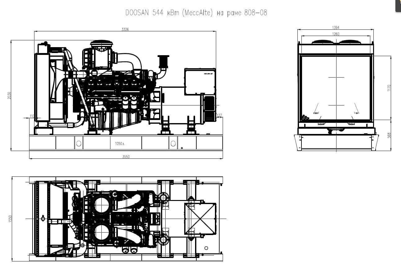 Дизельный генератор ТСС АД-544С-Т400-1РМ17 (Mecc Alte), фотография 3